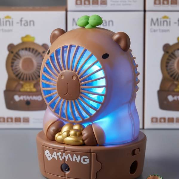 Ventilador Capibara Con Sacapuntas