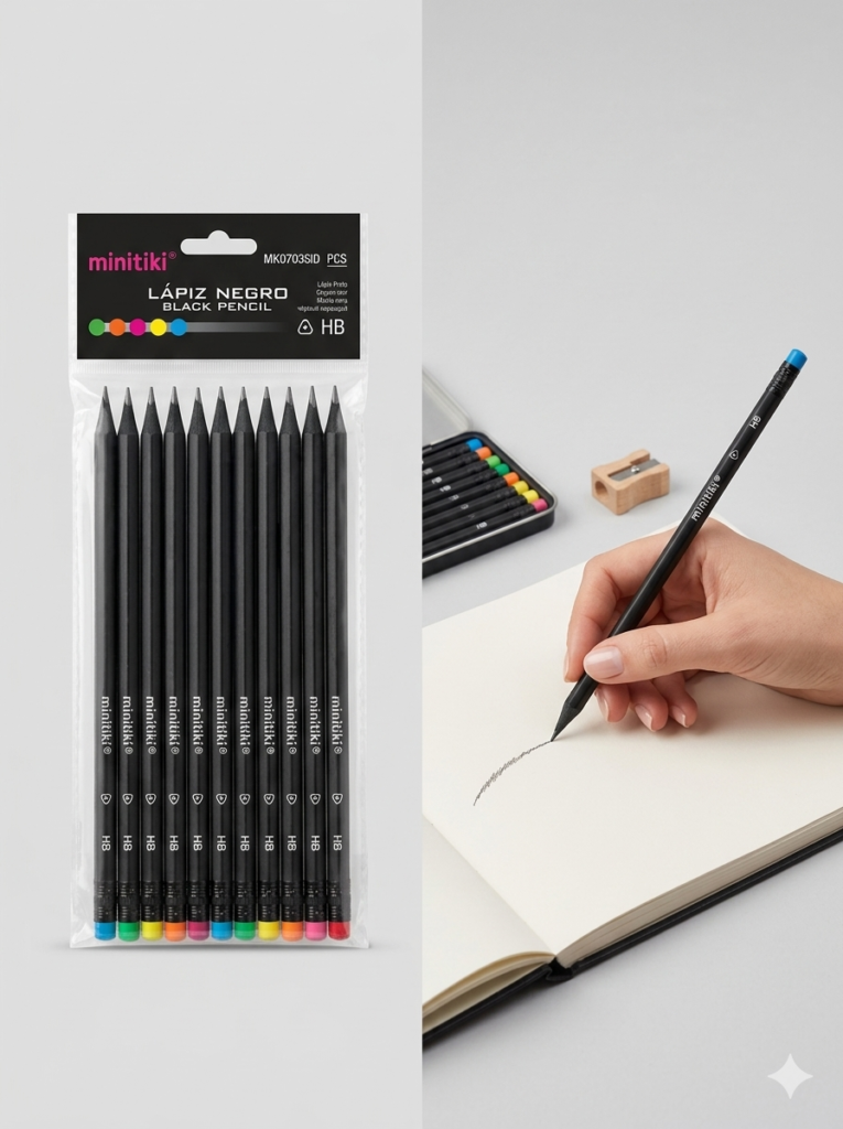 SET LAPIZ NEGRO 12PZ