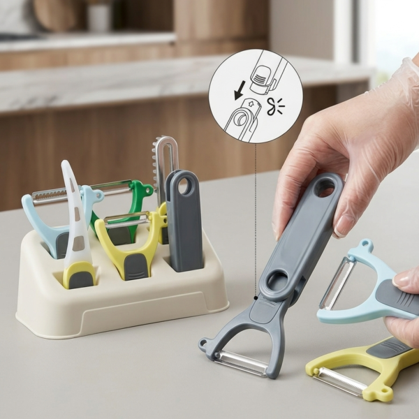 Peladores De Cocina Con Base intercambiables  80898