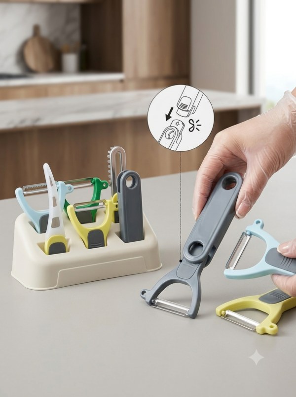 Peladores De Cocina Con Base intercambiables  80898