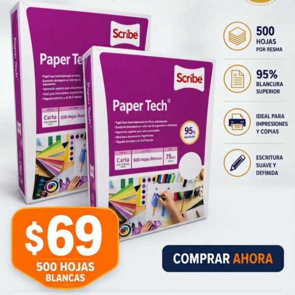 PAQUETE 500 HOH
JAS BLANCAS CARTA