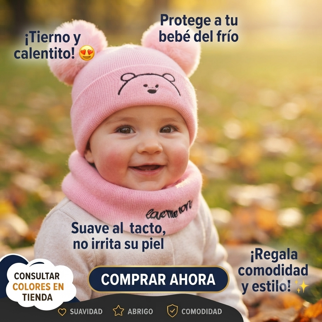 GORRO BUFANDA OSO