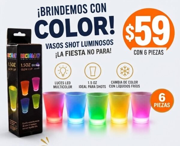 VASOS SHOT LUMINOSOS