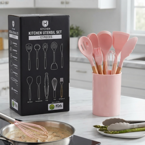 12 Pz UTENCILIOS SILICONA
