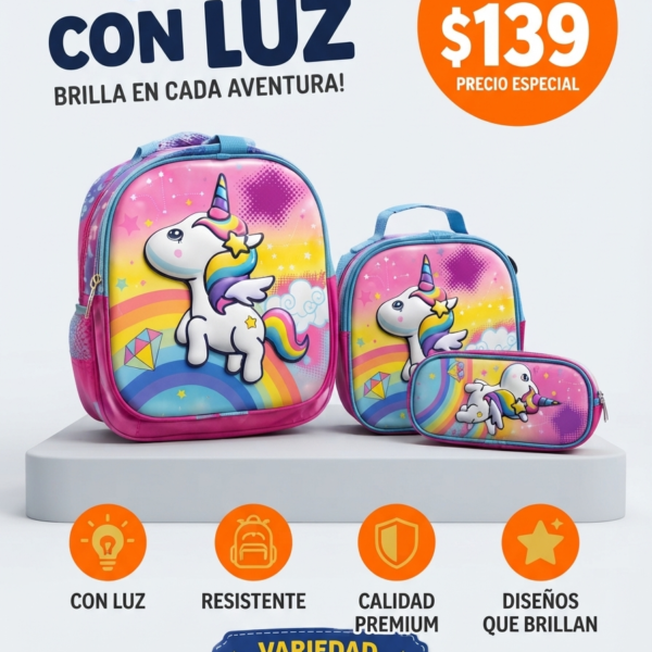 MOCHILA ESCOLAR TRIO