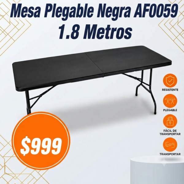 MESA PLEGABLE NEGRA