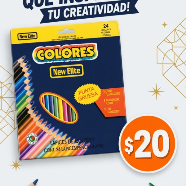 24 LAPICES COLORES NEW ELITE