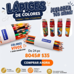 24 LAPICES COLORES BOTE