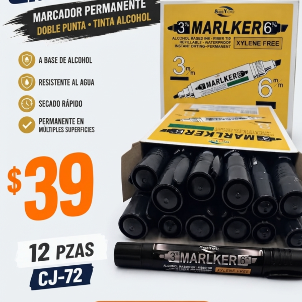 12 MARCADOR PERMANENTW CJ-72