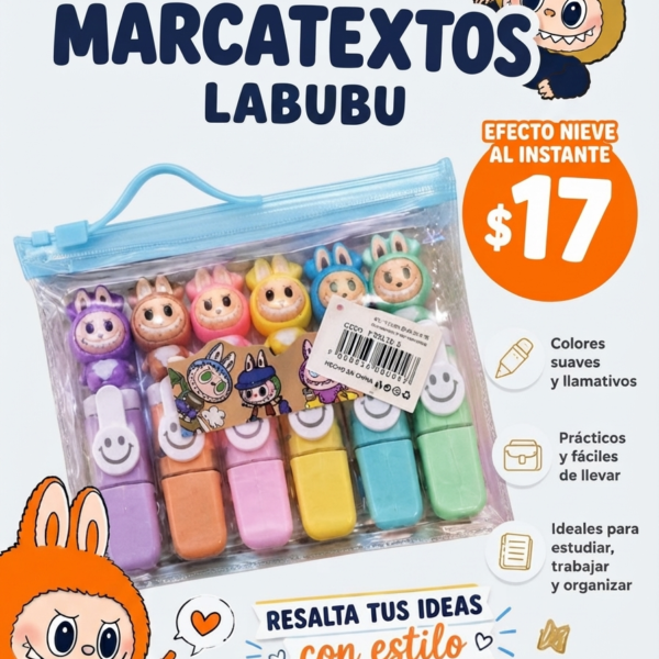 6 MARCATEXTOS LABUBU