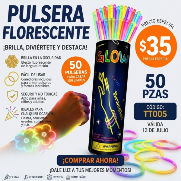 PULSERAS NEON BATUCADA FIESTA