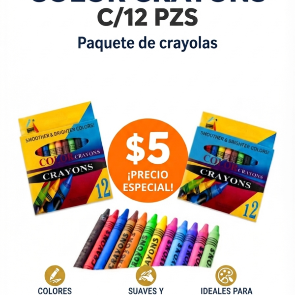 12 CRAYONES AR049