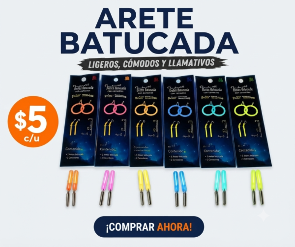 ARETES BATUCADA FIESTA